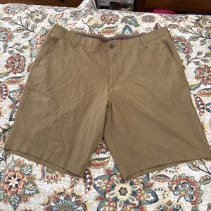 Swiss Tech Mens Brown Heather Performance Shorts Size 38 SMB28441 Hiking Outdoor